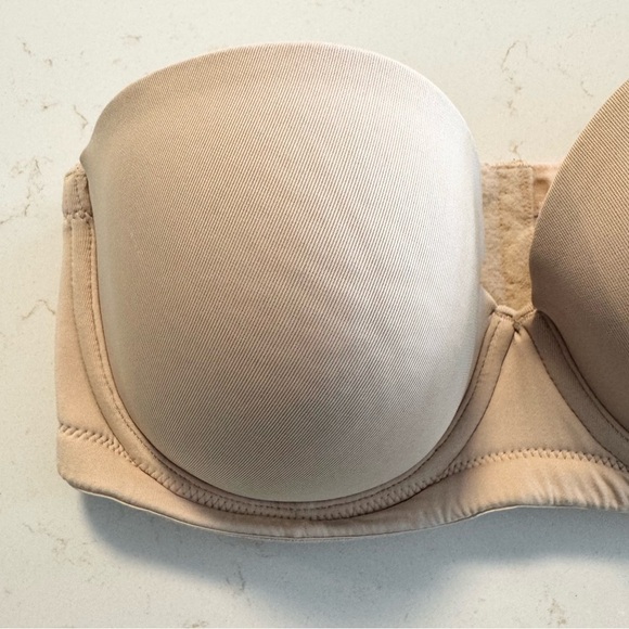 Wacoal Strapless Full Bust Underwire Bra Naturally Nude 32DD Strapless - Picture 4 of 10